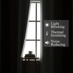 Brown and Greyish White Blackout Curtains 52Wx36L 2 Panels | Ombre Curtains - Image 3