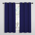 NICETOWN Navy Blue Blackout Curtains 40 inches Length by NICETOWN