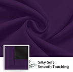 SimpleHome Purple 100% Blackout Curtains Room Darkening Living Room 63 Inch | - Image 7