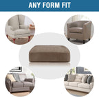 H.VERSAILTEX Velvet Stretch Couch Cushion Cover Plush Cushion Slipcover for Chair Loveseat Sofa Cushion Furniture Protector Seat Cushion Sofa Cover (2 Piece Medium Sofa Cushion Covers, Mocha)
