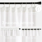 MIULEE Pure White Back Tab Blackout Curtains 52x72 Inches Long 2 Panels Set | - Image 3