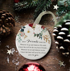 Friend Ornaments 2025 Best Friend Ornament Christmas Ornament Friendship Besties Forever Ornament Friends Tree 2.9"
