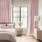 MIULEE Light Pink Back Tab Blackout Curtains 72x84 Inch Length 2 Panels Set | - Image 2