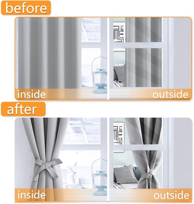 Blackout Curtains for Bedroom, 42 x 72 Inch, 2 Panels | Light Blocking - Image 4