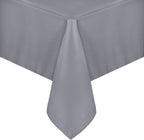 sancua Rectangle Tablecloth - 60 x 84 Inch - Stain and Wrinkle Resistant Washable Polyester Table Cloth, Decorative Fabric Table Cover for Dining Tables, Buffet Parties and Camping, Light Grey
