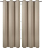 Khaki Thermal Blackout Curtains/42 x 95 Inch/Set of 2 Panels Room Darkening - Image 2