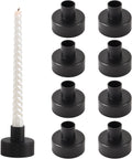 Black Candlestick Holders Set of 8,Vintage Taper Metal Candle Holders for Candle Sticks Holder Decor,Candelabra Candle Holder for Halloween Decoration Wedding Christmas Fireplace Mantel Home Decor