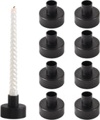 Black Candlestick Holders Set of 8,Vintage Taper Metal Candle Holders for Candle Sticks Holder Decor,Candelabra Candle Holder for Halloween Decoration Wedding Christmas Fireplace Mantel Home Decor