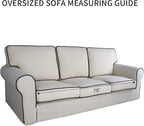 PureFit Stretch Oversized Couch Covers Sofa Slipcovers Grayish Green | 1-Piece - Image 6