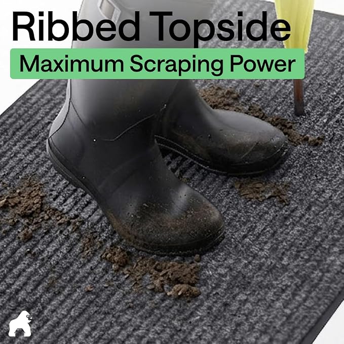 GORILLA GRIP Waterproof Traffic Guard Door Mat, 60x36 Indoor Outdoor Durable - Image 4