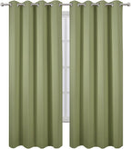 Blackout Curtains 52 x 90 inches Long Sage Green Curtains Set of 2 Panels - Image 2