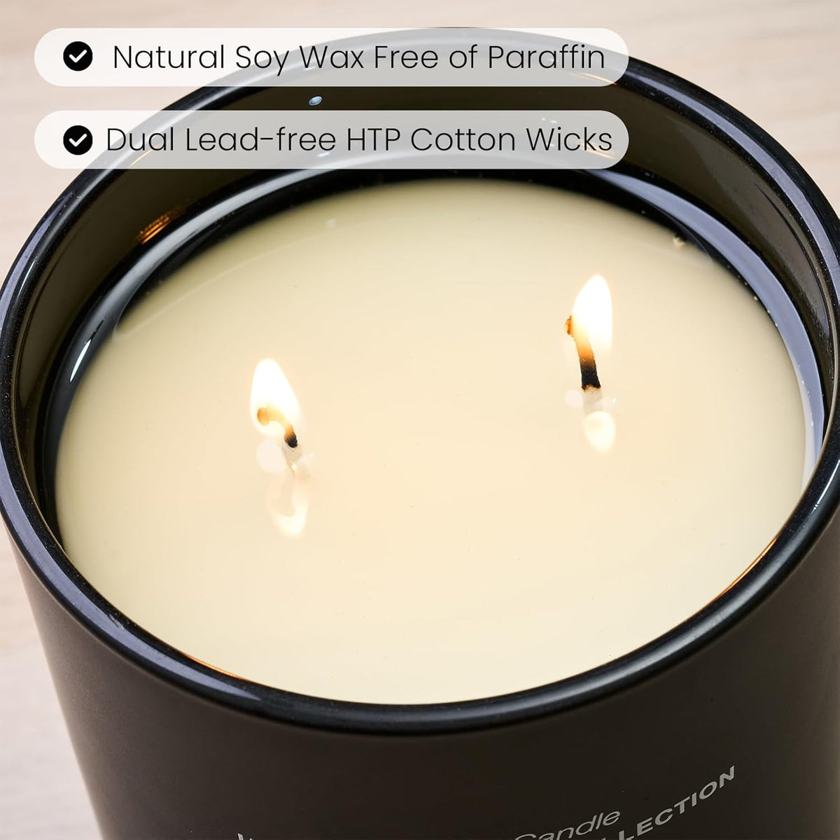 M&SENSE Natural Soy Candle| Rose & Lychee | 16.6 oz, 95H Burn | Minimalist Scented Candle for Relaxation, Gifting, Home Décor | for Bedroom, Office, Party Large
