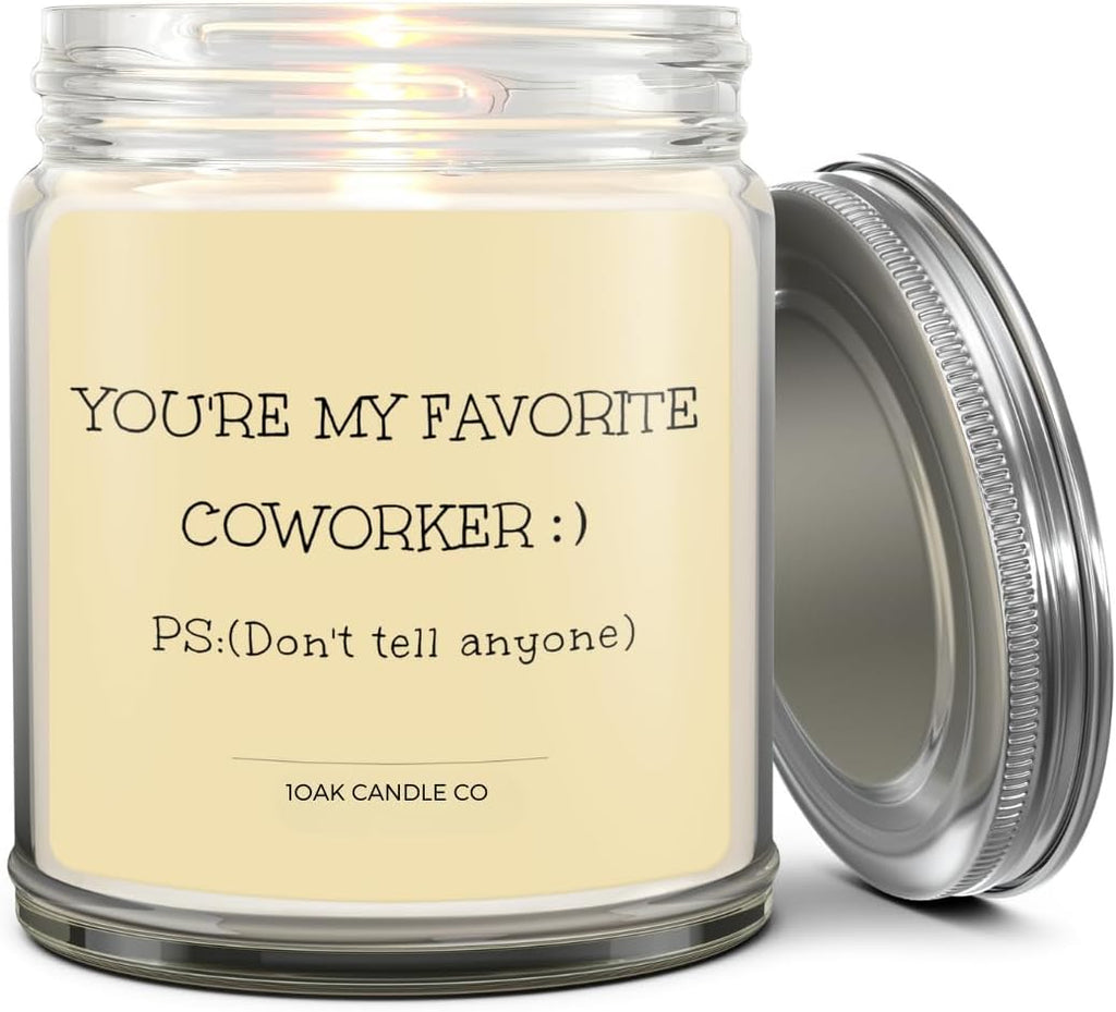 1OAK Vanilla Coworker Candle - Office Gifts for Coworkers - Funny & Farewell Gifts for Women, Men & Colleagues