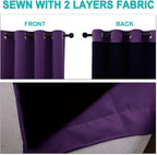 NICETOWN 100% Blackout Blinds, Royal Purple, Laundry Room Decor Window - Image 5