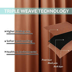 NICETOWN Burnt Orange 100% Blackout Curtains 45 inches Long, 2 Thick Layers - Image 6