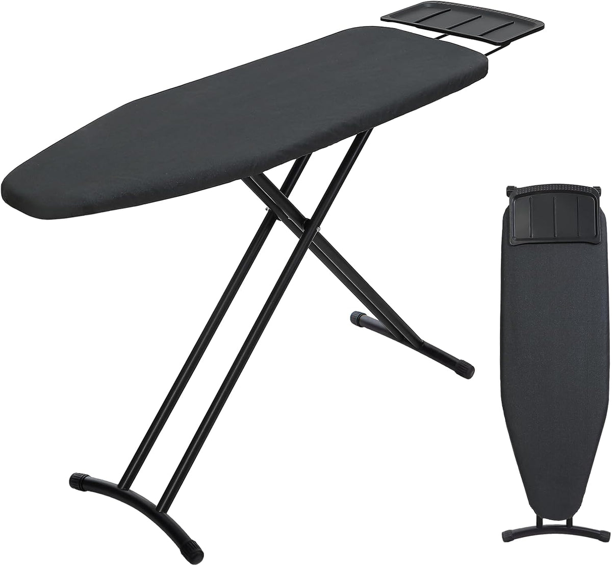 Ironing Board 48x15, Wide Heavy Duty Full Size Iron Board with Retractable Iron Rest, BlissBoard Sturdy Frame with Ultra Thick Padding, Heat-Resistant Cover, Height-Adjustable