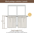 Chyhomenyc Sheer Sky Blue Tier Curtains 24 Inch Length, Small Window Curtains - Image 4