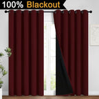Yakamok Burgundy Red Blackout Curtains 96 Inches Long - Image 2