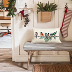 RABUSOFA Christmas Pillow Covers 12x20 Inch Birds Christmas Decorations - Image 3