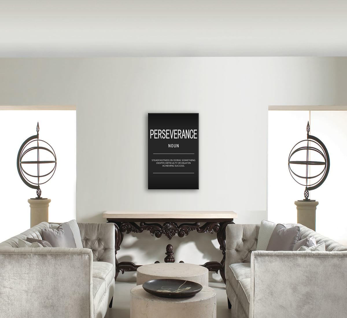 Office Decor Inspirational Canvas Wall Art Motivational Painting Perseverance Noun Pictures Modern Inspiring Entrepreneur Quote Success Posters and Prints Artwork Home Gym Decor[24" W x 36" H]
