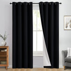 Yakamok Black 100% Blackout Curtains 84 Inches Long by Yakamok