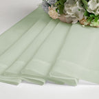 Light Green Sheer Curtains 96 Inches Long 2 Panels, Modern Light Filtering - Image 8