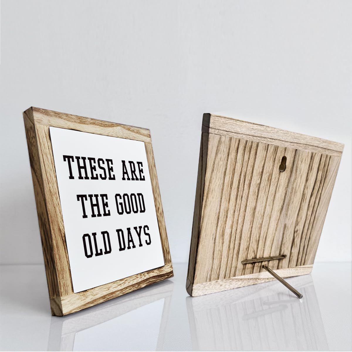 Inspirational Decor, Rustic Wood Sign, These are the Good Old Days Signs, Wooden Plaques Signs Table Decoration, Living Room Family Decor, Home Decorate for Shelf, Office Decorate