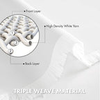 MIULEE 4-Panel 36 Inch Blackout Kitchen Tier Curtains Over Sink Pure White | - Image 3