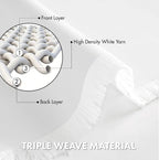 MIULEE 84 Inch Length Pure White Blackout Bedroom Curtains Set of 4 | Thermal - Image 5