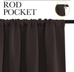 NICETOWN RV Blackout Curtains for Camper Windows, Toffee Brown, Kitchen Curtains - Image 2