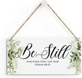 Be Still And Know That I Am God Prayer Room Decor Rustic Bible Verse Sign Scripture Printed Wood Sign Wall Art Religious Gifts Faith Based Gifts
