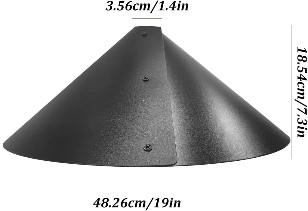 2 Pack Squirrel Baffle for Bird Feeder Pole，Keeps Squirrels Away from Bird Feeder Rods, (19 inch)