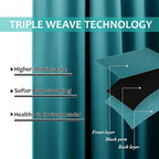 NICETOWN Peacock Teal 100% Blackout Curtains - Image 6