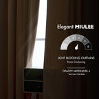MIULEE Velvet Curtains 52x108 inches 2 Panels Camel Beige Blackout Curtains | - Image 5