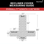 Easy-Going Reversible Couch Cover, Recliner 19 in, Water Resistant Furniture Mat - Image 5