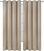 Blackout Curtains 52 x 108 inch/Khaki Curtains Set of 2 Panels/Thermal - Image 2