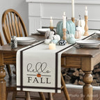 Artoid Mode Hello Fall Pumpkin Table Runner, Seasonal Harvest Vintage Thanksgiving Kitchen Dining Table Decoration for Indoor Outdoor Home Party Decor 13 x 72 Inch