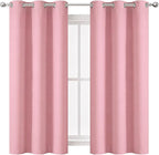 Pink Thermal Blackout Curtains/38 x 54 Inch/Set of 2 Panels Room Darkening - Image 2