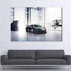 TUMOVO 3 Pieces Black and White Sports Car Wall Art Picture Home Decoration Living Room Canvas Print Painting Wall Picture with Frame and Stretched Ready to Hang - 12 x 24 inch x 3 Panels