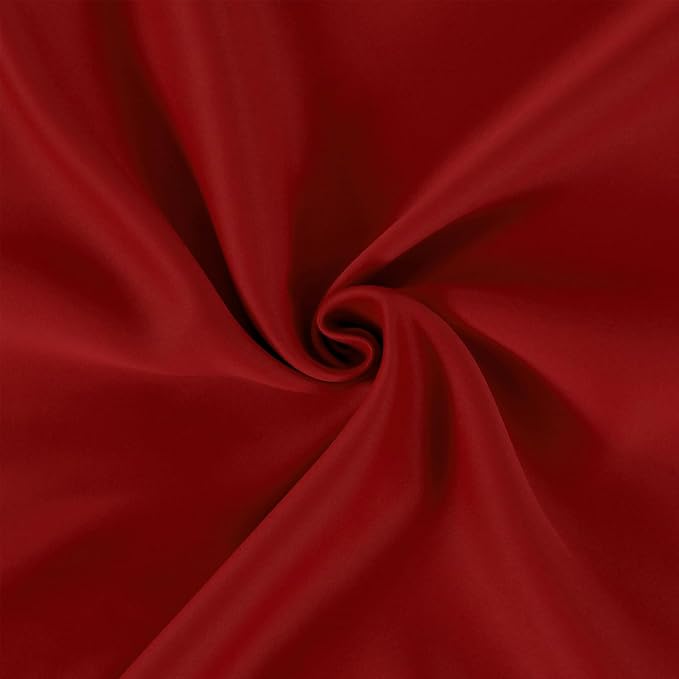 Red Thermal Blackout Curtains/52 x 72 Inch/Set of 2 Panels Room Darkening - Image 5