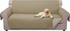 U-NICE HOME 4 Seater Sofa Cover 91''Large Couch Cover, Light Camel/Beige | by U-NICEHOME