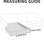 hyha Waterproof Sectional Couch Covers, Non Slip Sofa Couch Cushion Covers L Shape, Thick Stretch Jacquard Fabric, Washable Sofa Slipcovers with Elastic Bottom (1 Piece for Chaise, Green)