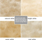SERISSA 4x6 Fluffy Beige Faux Fur Area Rug - Image 6