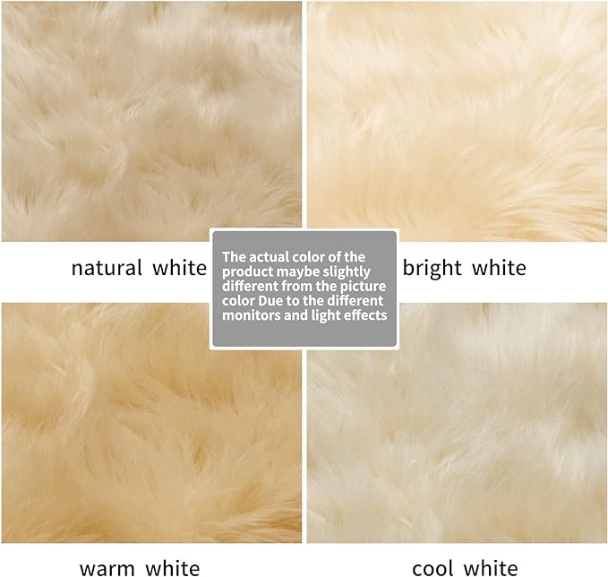 SERISSA 6x9 Fluffy Beige Faux Fur Area Rug - Image 5