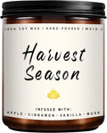 Fall Candle - Harvest Season Scented Candle, Fall Soy Candles for Home Decor, 7 oz Natural Soy Wax – Long-Lasting Autumn Candles, Aromatherapy Gift for Women & Thanksgiving, 7oz