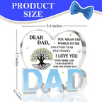 Best Dad Ever Gift from Daughter Son - Acrylic Heart-Shaped Plaque Father’s Day Birthday Gift - Unique Keepsake Desk Decor with Personalized Message