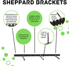 Floating Shelf Brackets - Sheppard Brackets - Easy Install - Heavy Duty (34 inch)