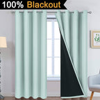 Yakamok Aqua 100% Blackout Curtains 96 Inches Long - Image 2