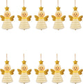 DIY Christmas Button Ornament Making Set - Snowman/Santa/Angel, Fun Holiday Craft Kit for All Ages, Ideal Xmas Tree Hanging Decor & Festive Gifts (10 pcs-C)
