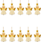 DIY Christmas Button Ornament Making Set - Snowman/Santa/Angel, Fun Holiday Craft Kit for All Ages, Ideal Xmas Tree Hanging Decor & Festive Gifts (10 pcs-C)